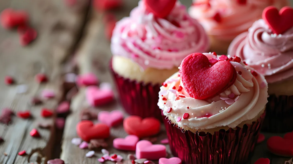 Valentine's Day themed cupcakes as a gift